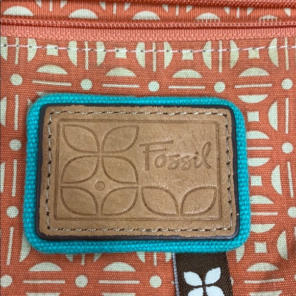 Fossil canvas & leather handbag shoulder strap EUC - Picture 4 of 8
